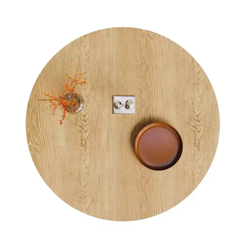 GDFStudio Shenhe Modern Wooden Round Dining Table
