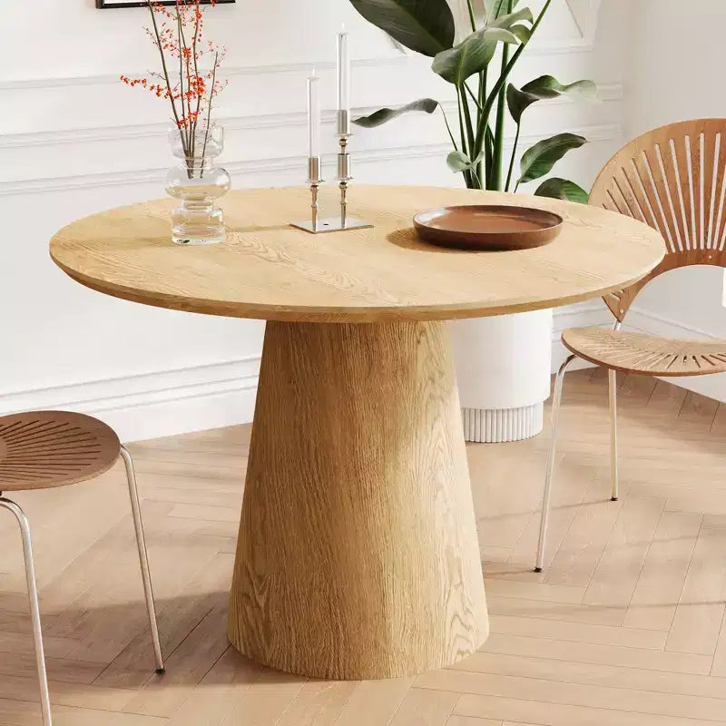GDFStudio Shenhe Modern Wooden Round Dining Table