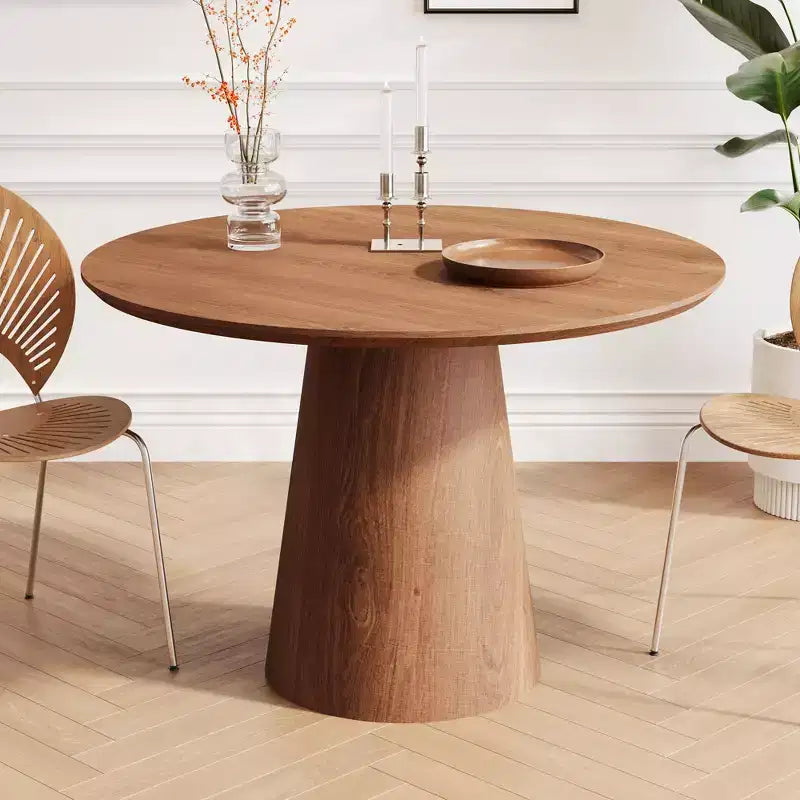 GDFStudio Shenhe Modern Wooden Round Dining Table