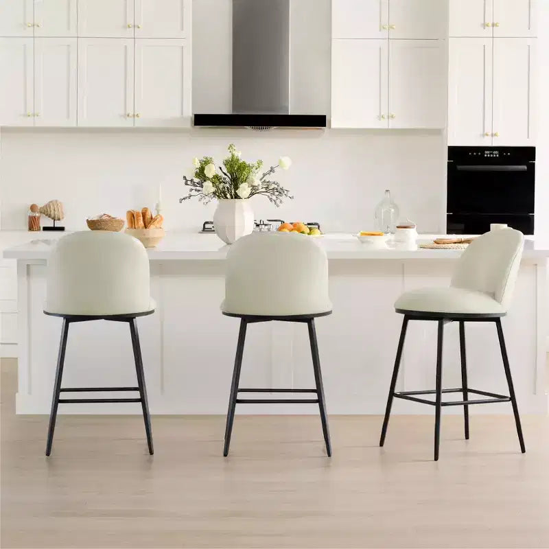 Spruce&Spring 26 in Swivel Counter Bar Stool with Metal Frame