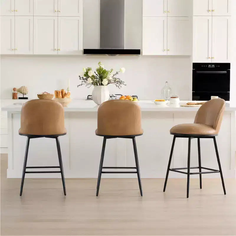Spruce&Spring 26 in Swivel Counter Bar Stool with Metal Frame