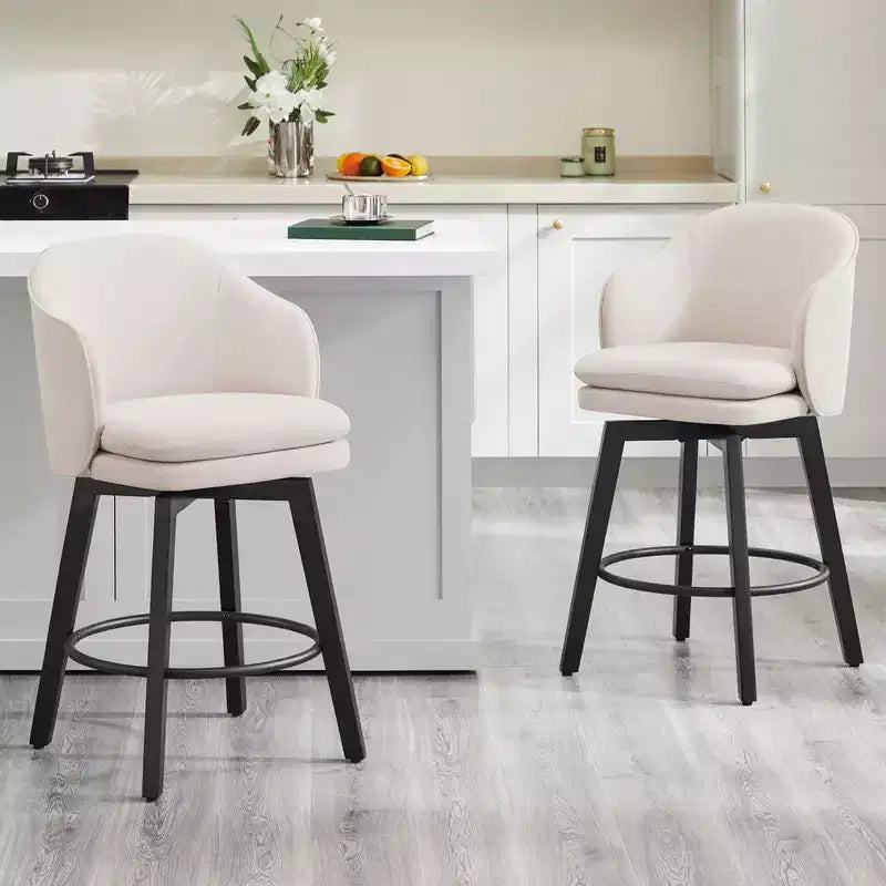 Spruce&Spring 26 in Swivel Counter Bar Stool with Metal Frame