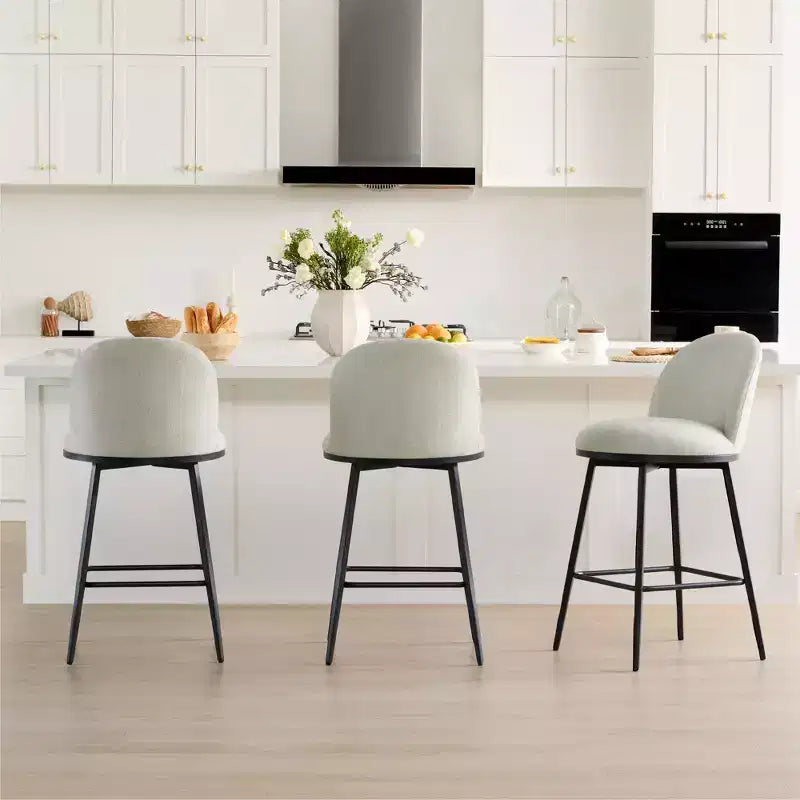 Spruce&Spring 26 in Swivel Counter Bar Stool with Metal Frame