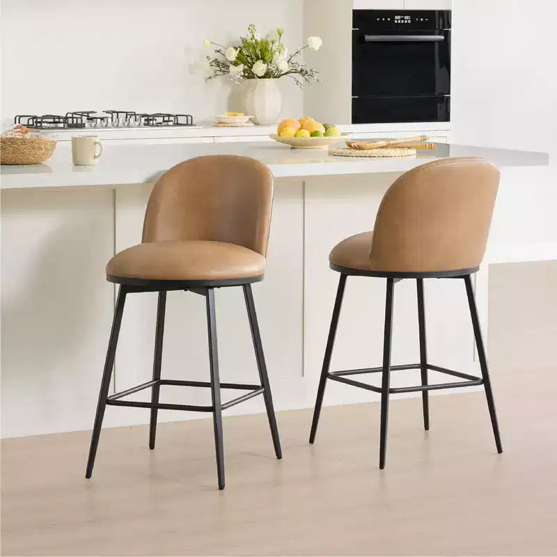 Spruce&Spring 26 in Swivel Counter Bar Stool with Metal Frame