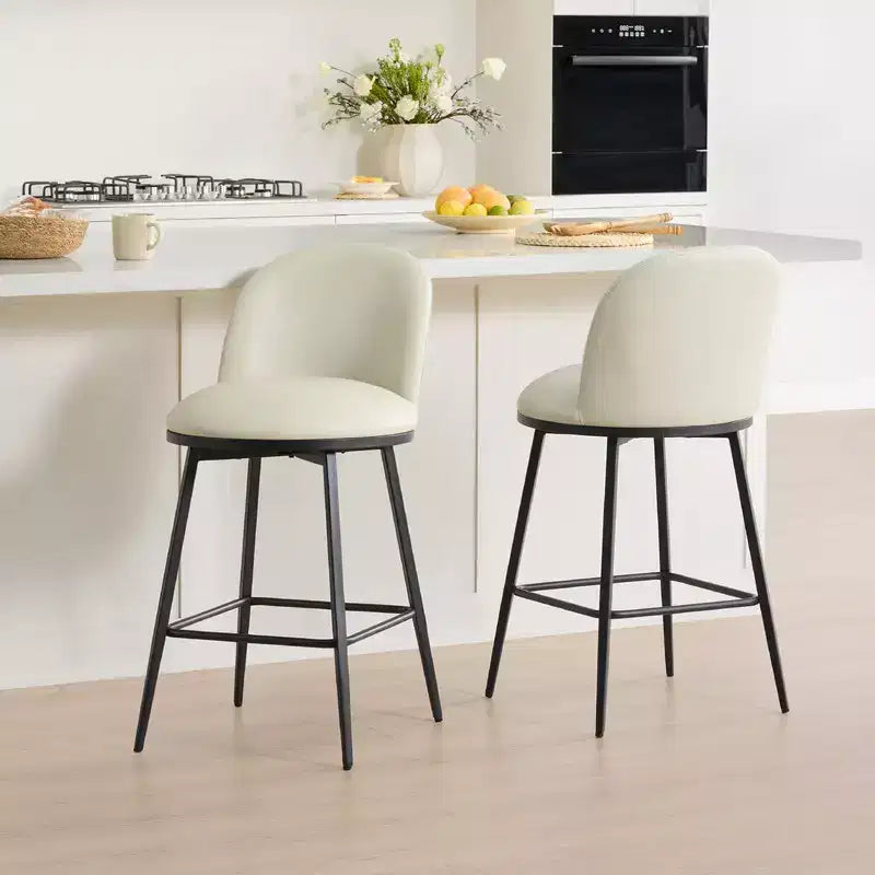 Spruce&Spring 26 in Swivel Counter Bar Stool with Metal Frame