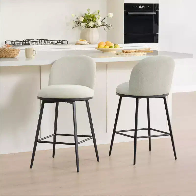 Spruce&Spring 26 in Swivel Counter Bar Stool with Metal Frame